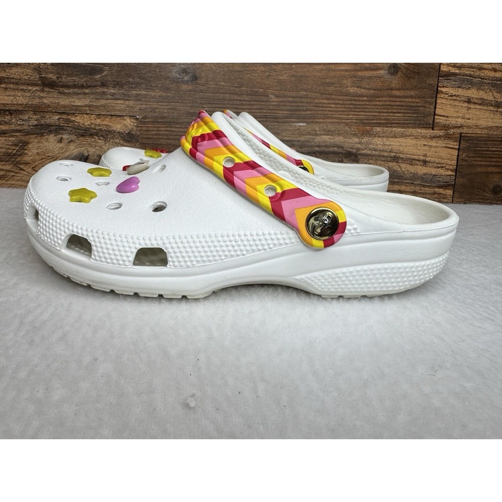 Crocs Classic Rainbow Festival‎ Vibes Womens 9 Men's 7 Clogs Shoes Summer Spring - Picture 6 of 9